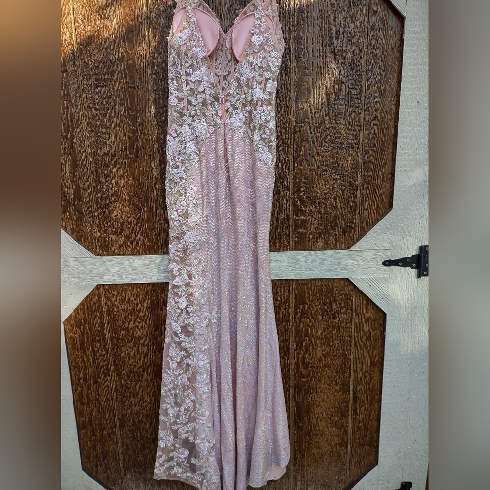 Jovani Ice Pink Sweetheart Neck Prom Dress Size 2 - Picture 2 of 4